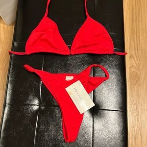 Red bathing suit